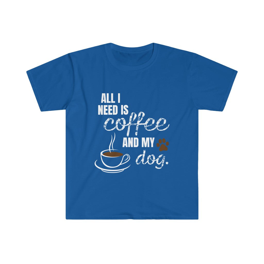 Coffee and My Dog - Unisex Softstyle T-Shirt