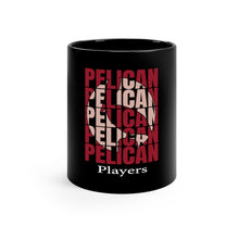 Load image into Gallery viewer, Pelican Players Design 2 11oz Black Mug
