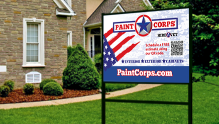 Paint Corps 24 x 36 yard signs with Heavy Duty Metal Stand