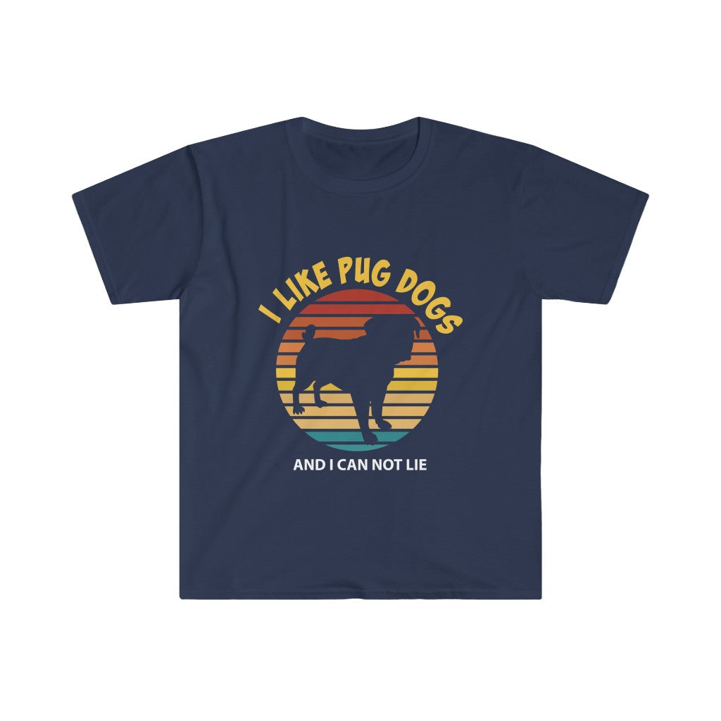 I like pug dogs - Unisex Softstyle T-Shirt