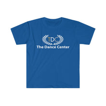 Load image into Gallery viewer, The Dance Center - Unisex Softstyle T-Shirt - logo on front, art on back
