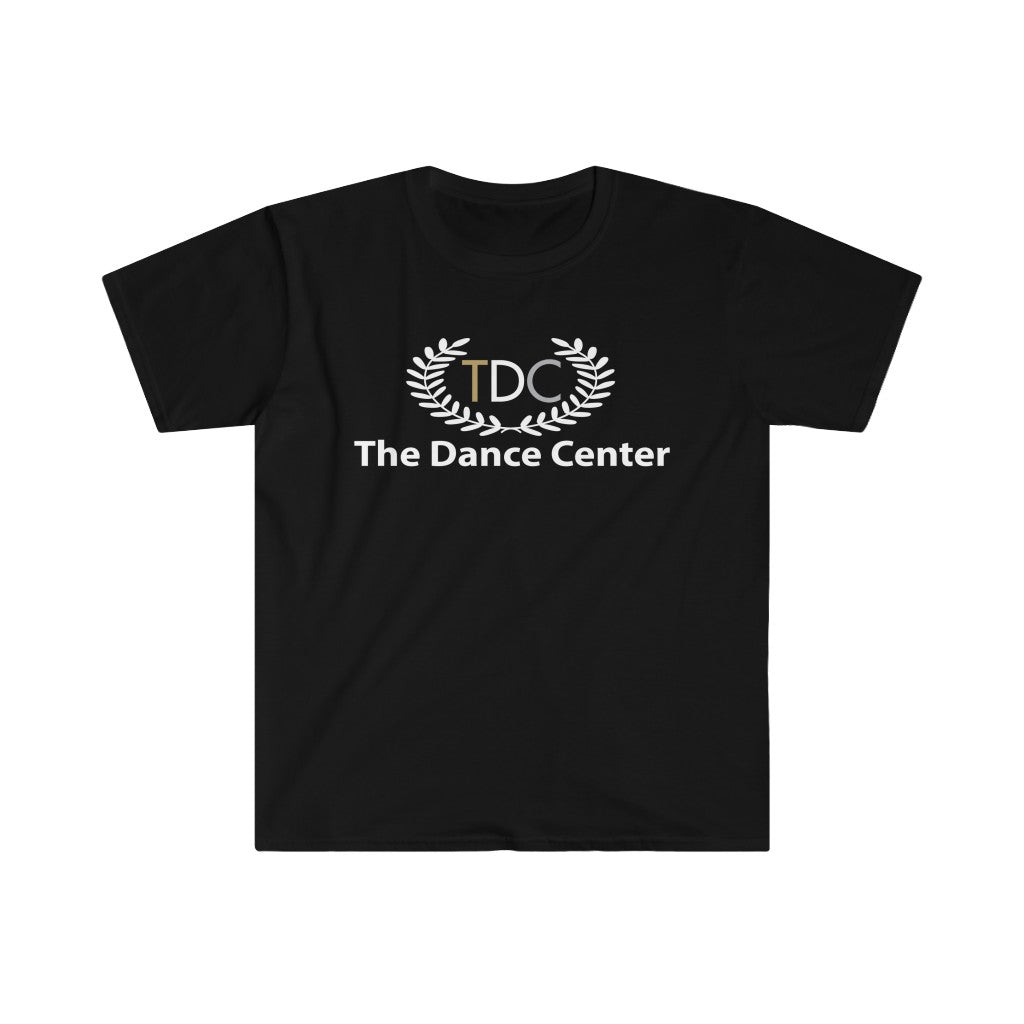 The Dance Center - Unisex Softstyle T-Shirt - logo on front, art on back