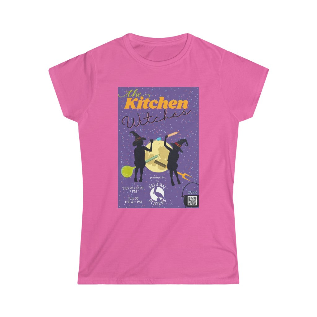 Kitchen Witches Cast and Crew on Back - Women's Softstyle Tee